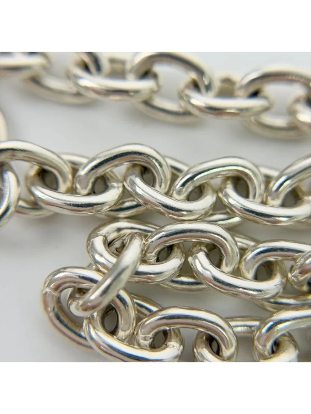 Gucci Interlocking Charm Chain Bracelet 925 Sterling Silver Vintage